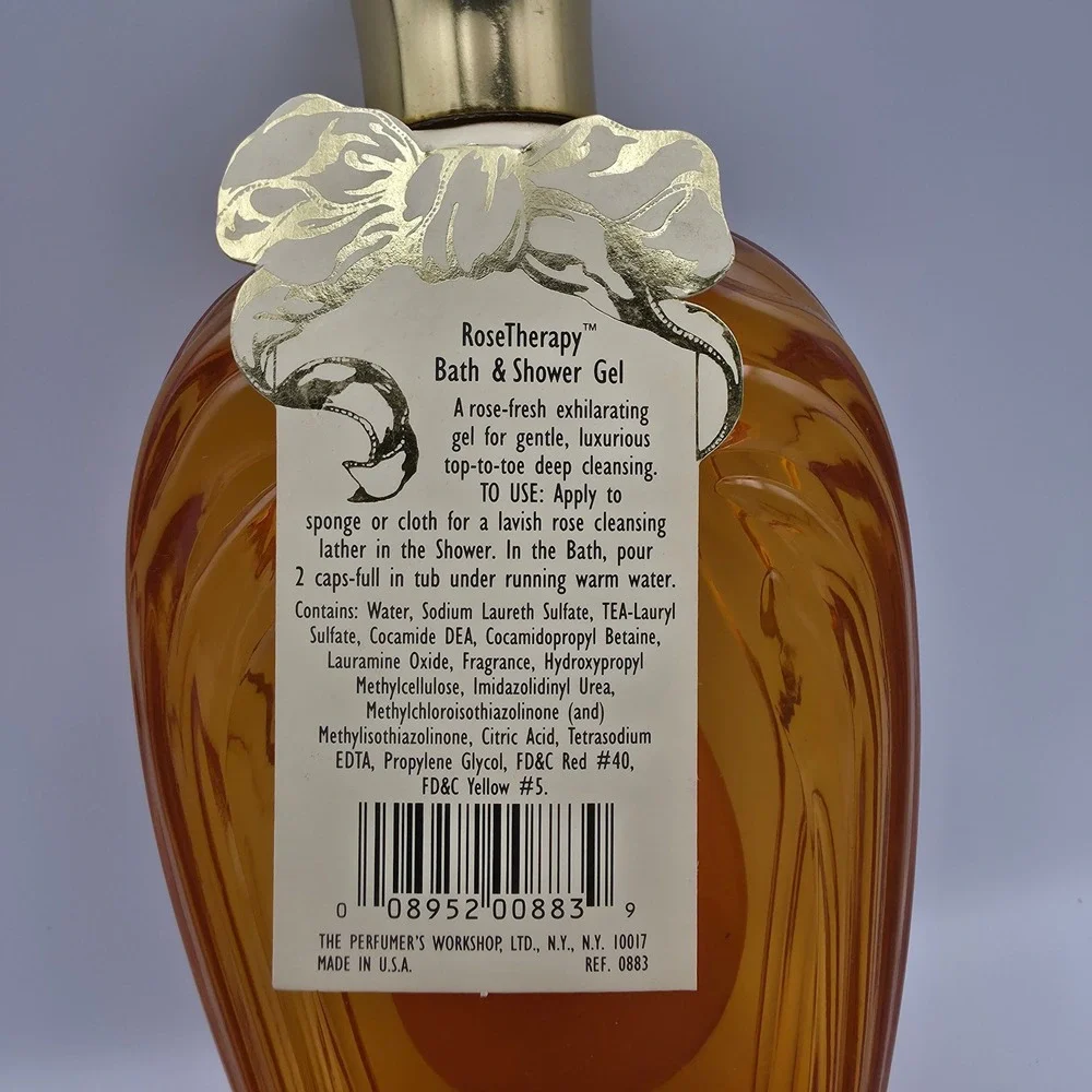Perfumers Workshop Tea Rose RoseTherapy Bath & Shower Gel 8 fl oz Vintage Bottle